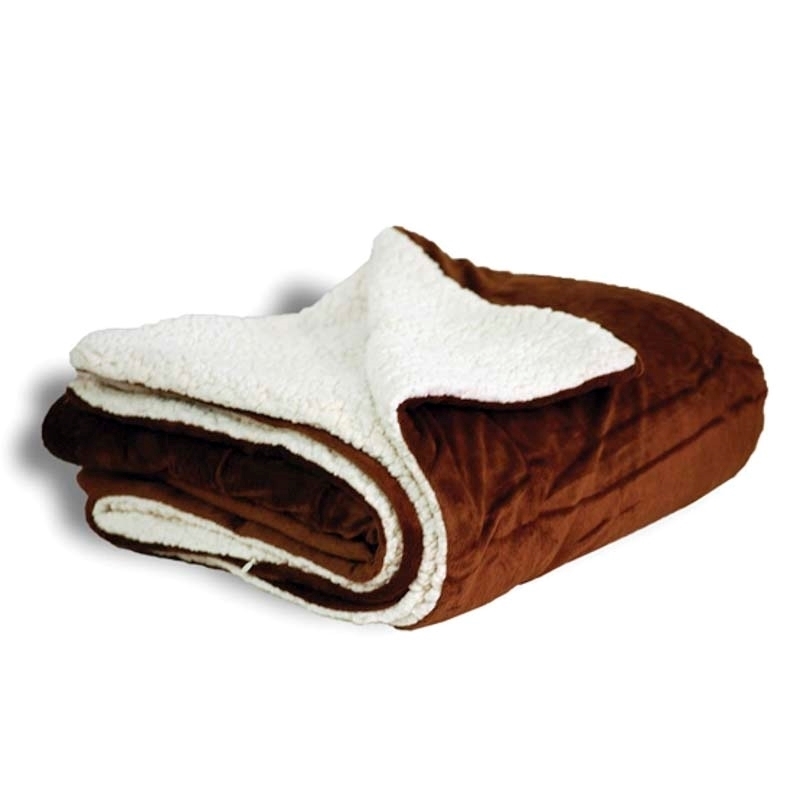 Personalized Mink Sherpa Blanket with Printed Logo
