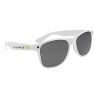 White Solid Color Miami Sunglasses