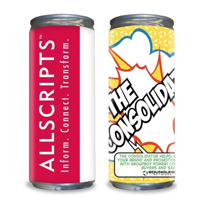 Personalized Sugar Free 12 oz Energy Drink with Printed Logo