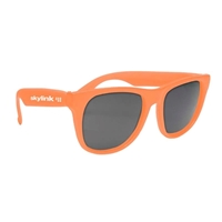 Branded Solid Color Rubberized Sunglasses