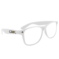 White Custom Clear Lens Glasses