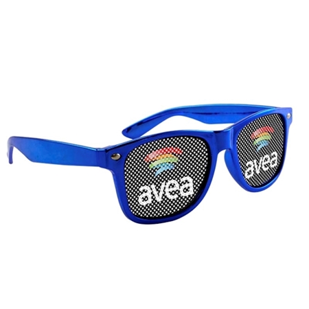 Promotional Metallic Logo Lense Sunglasses