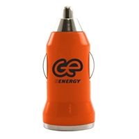 Orange Branded Compact Car Charger
