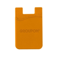 Orange Custom Made Silicone Cell Phone Wallet