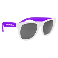Branded White Frame Rubberized Sunglasses