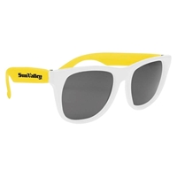 White Frame Rubberized Sunglasses