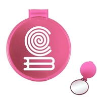 Pink Round Compact Mirror