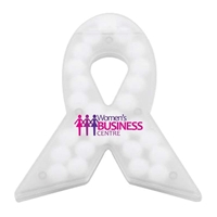 Ribbon Shaped Awareness Mints With Logo