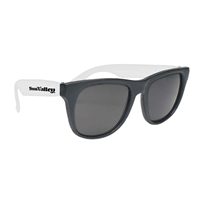 Picture of Custom Printed Black Frame Rubberized Sunglasses
