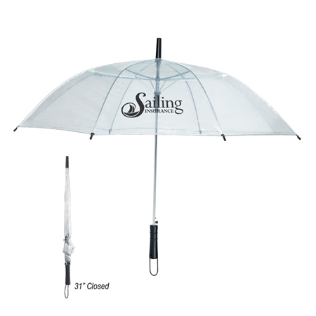 Promotional 46" Clear Arc Umbrella