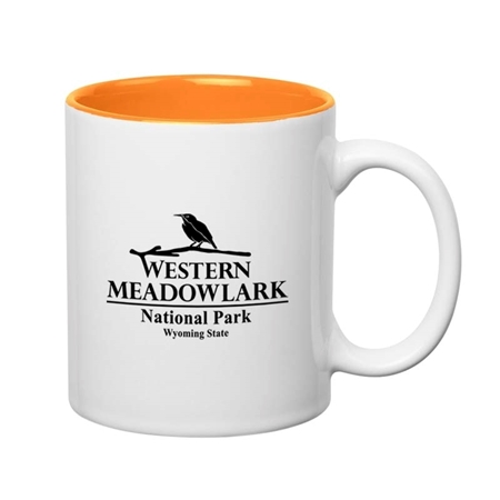 Picture of Custom Printed 11 oz.  Stoneware Mug With C-Handle