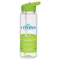 Imprinted 24 oz. Gripper Bottle With Straw