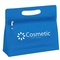 Branded Custom Cosmetic vanity bag in blue
