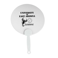 White Imprinted Hand Fan