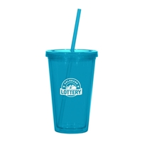 Customized 16 oz. Tumbler With Straw