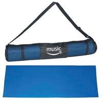 Blue Imprinted Yoga Mat