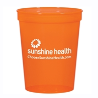 Orange 16 oz. Imprinted Stadium Cup