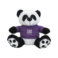 Customized Big Paw Panda Plush With Purple Shirt