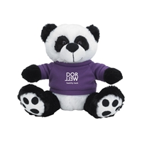 Custom 8.5" Big Paw Panda Plush Animal Shirt- Purple