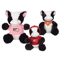 Picture of Custom Printed 6" Cuddly Cow Plush Animal