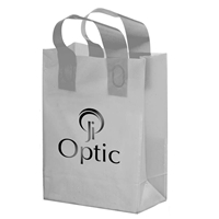 Foil Stamped Color Frosted Loop Bag with logo