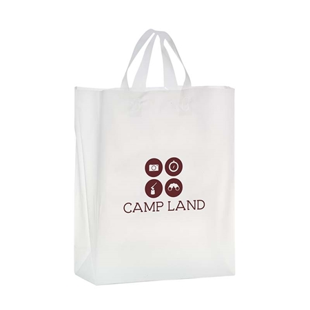 Promotional Flexograph Frosted Loop Bag - 13" X 16" x 5"