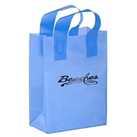 Custom printed Foil Stamped Color Frosted Loop Bag