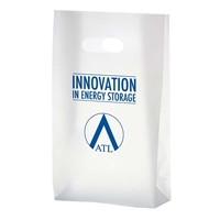 Custom Clear Frosted Die Cut Bag - 7" x 12" x 3.5"