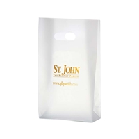 Promo Foil Stamped Clear Frosted Die Cut Bag