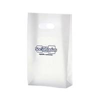 Picture of Custom Flexograph  Frosted Die Cut Bag - 8" W x 15" H x 4" D