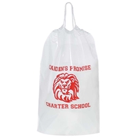 Custom Medium Cotton Cord Drawstring Bag - 12" X 16"