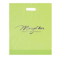 Green custom Stamped Frosted Bag