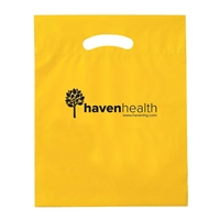 Picture of Custom Printed 12 x 15 x 3 Fold-Over Reinforced Die Cut Handle Bag