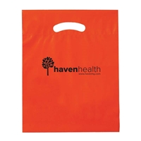 Picture of Custom Printed 12 x 15 x 3 Fold-Over Reinforced Die Cut Handle Bag