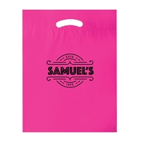 Picture of Custom Printed 12 x 15 x 3 Fold-Over Reinforced Die Cut Handle Bag