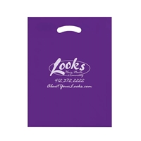 Picture of Custom Printed 12 x 15 x 3 Fold-Over Reinforced Die Cut Handle Bag