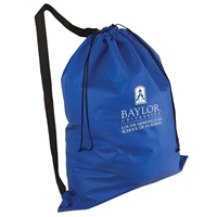 Blue Non-Woven Laundry Duffel Bag With Over the Shoulder Strap