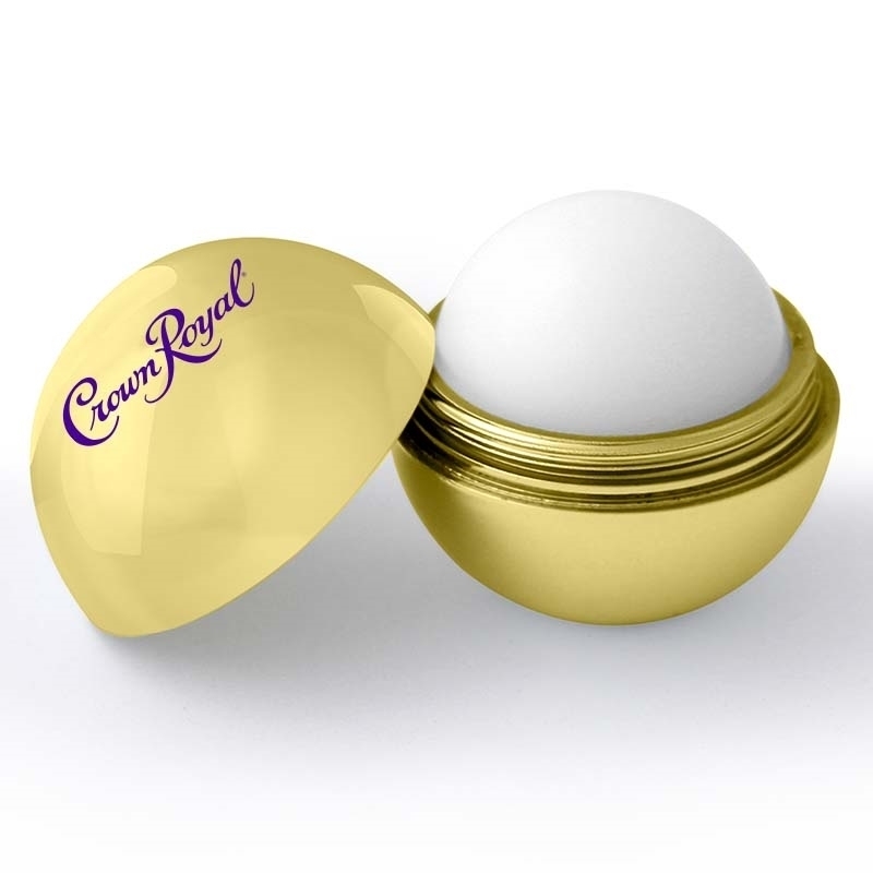 Promotional Metallic Finish Round Lip Balm
