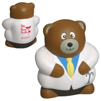 Custom Printed Physician Bear Stress Ball