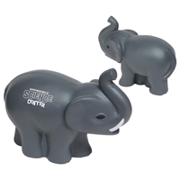 Gray Imprinted Elephant Stress Ball