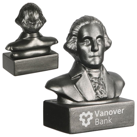 Promotional George Washington Bust Stress Ball