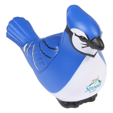 Branded Custom Blue Jay Stress Ball