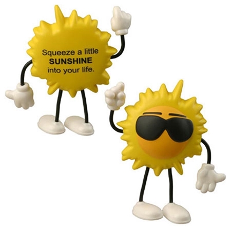 Custom Cool Sun Figure Stress Ball