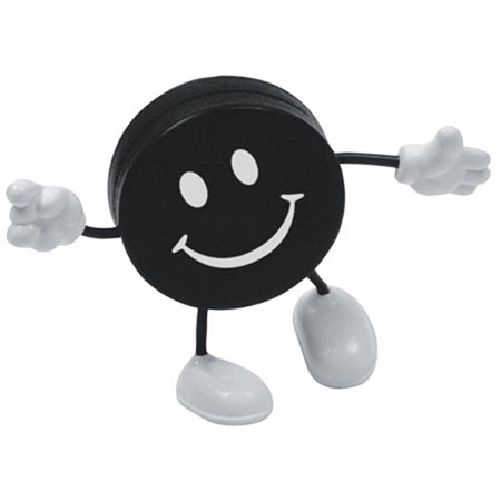 Custom Printed Hockey Puck Figure Stress Ball