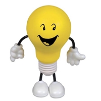 Custom Printed Lightbulb Figure Stress Ball