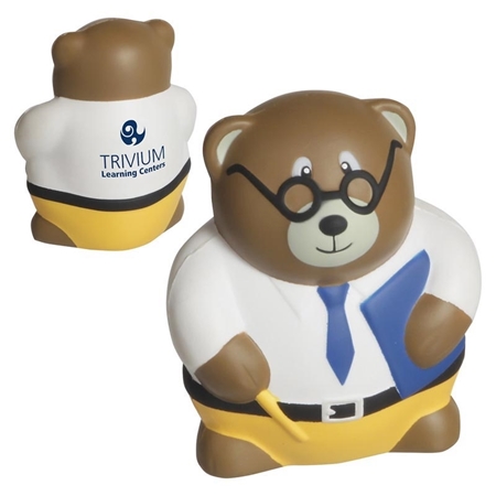 Custom Printed Teacher Bear Stress Balls