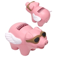 Pink Branded Flying Pig Stress Ball