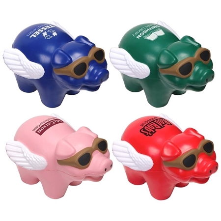 Customizable Flying Pig Stress Ball