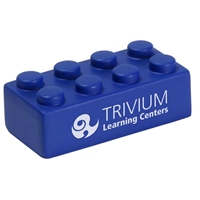 Blue custom building block stress ball