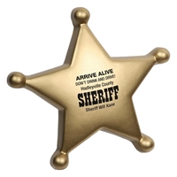 Custom Sheriff's Badge stress ball